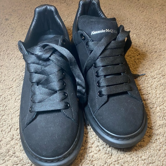 ALEXANDER MCQUEEN Runway leather and suede platform trainers/ shoes - Picture 3 of 8